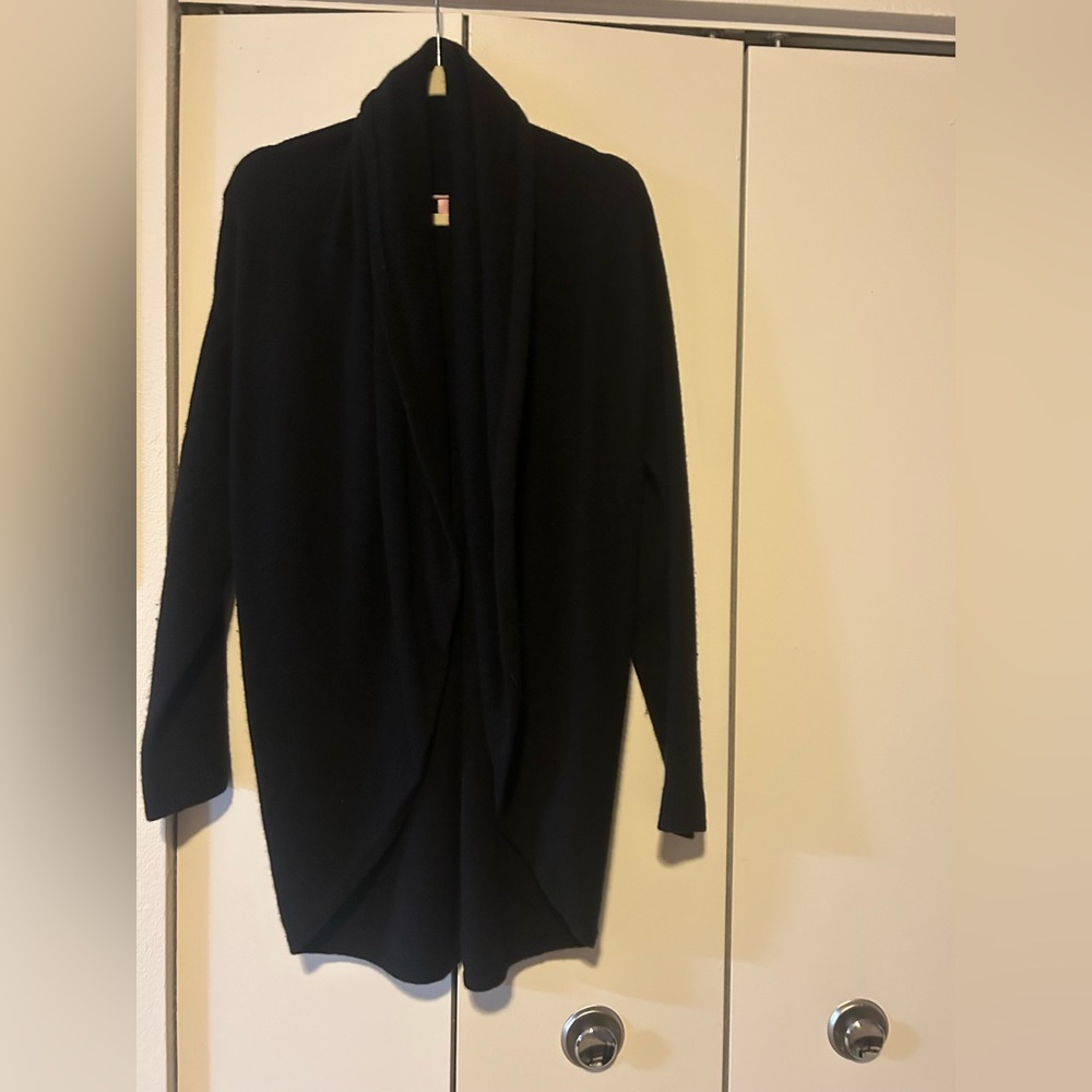 Elegant cashmere Lily Pulitzer  Black Women's cardigan open no buttons